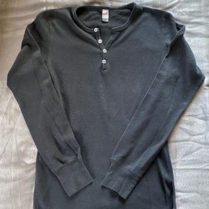 American Apparel Muscle Fit Long Sleeve Henley XS